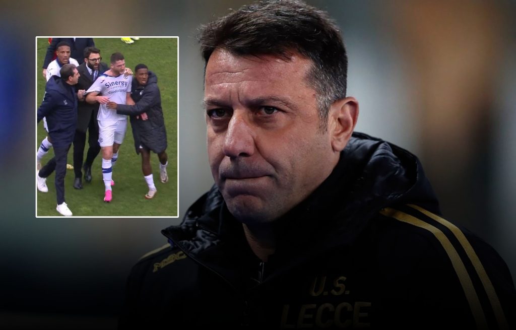 إقالة مدرب ليتشي الإيطالي بعد نطحه لاعبا فرنسيا