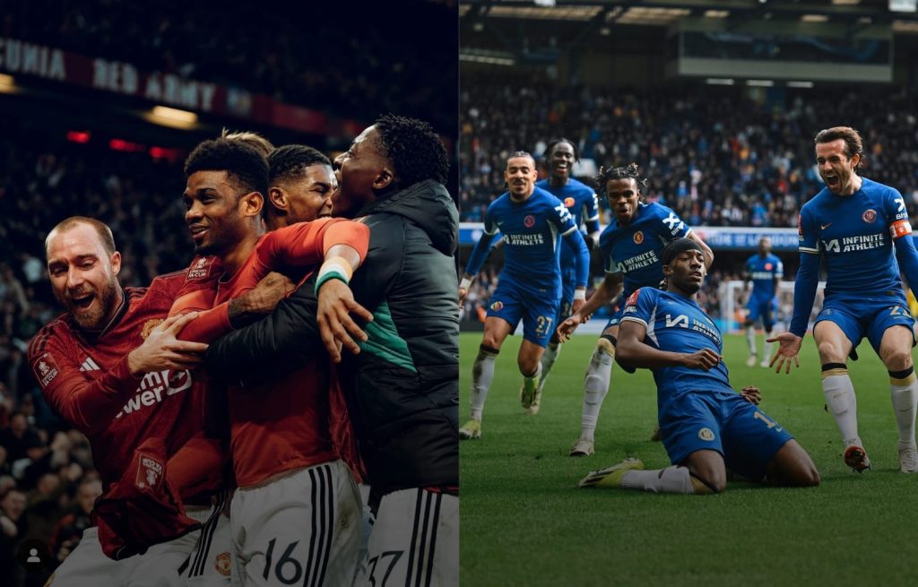 كأس إنجلترا.. مانشستر يونايتد وتشلسي إلى نصف النهائي