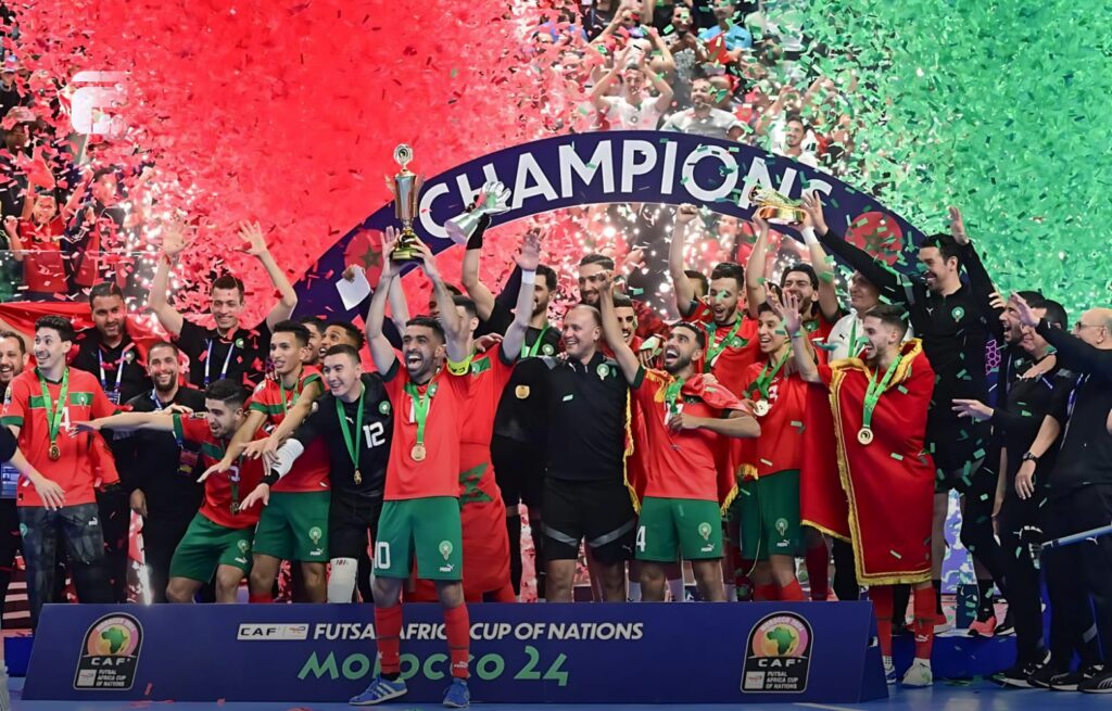 حفل استقبال على شرف المنتخب المغربي للفوتسال بعد التتويج الإفريقي