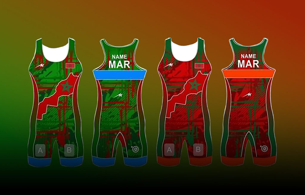 خريطة المغرب على ألبسة المصارعين المغاربة بتزكية من الاتحاد الدولي