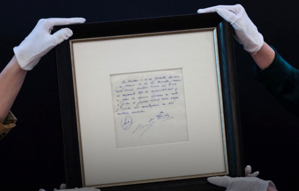 مليون دولار مقابل الحصول على منديل انتقال ميسي إلى برشلونة