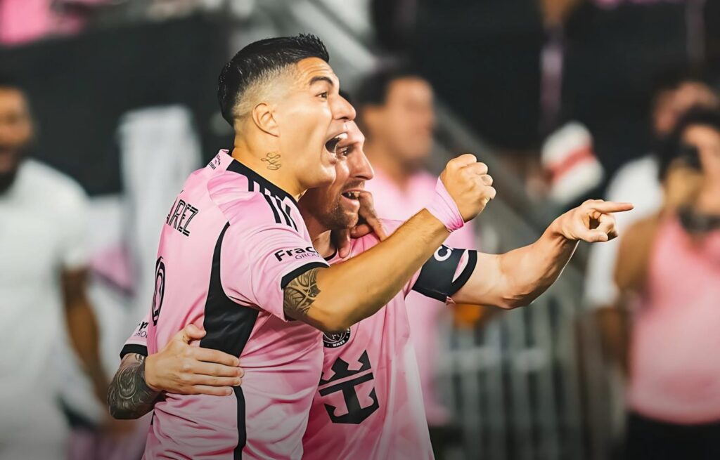 5 تمريرات حاسمة وهدف لميسي وثلاثية لسواريس في سداسية إنتر ميامي