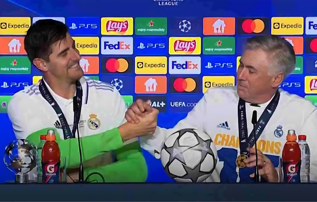 أنشيلوتي: كورتوا سيكون أساسيا في نهائي أبطال أوروبا