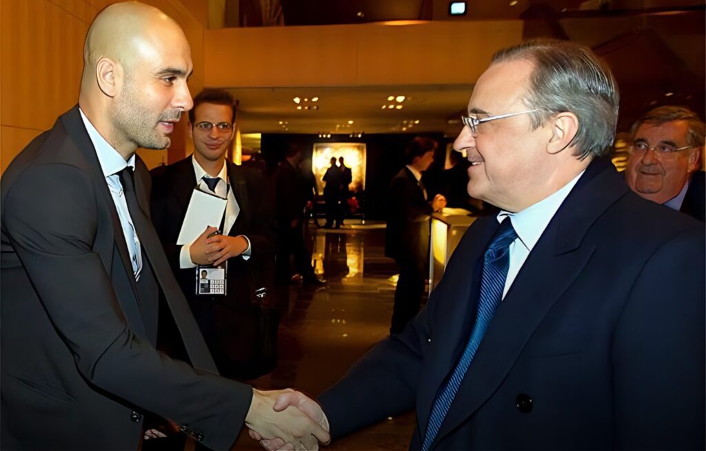 غوارديولا يشيد بريال مدريد ورئيسه فلورنتينو بيريز