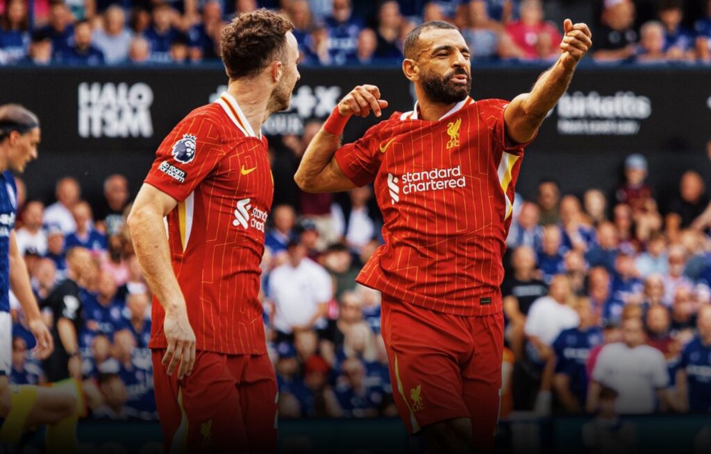 صلاح وجوتا يقودان ليفربول لتحقيق أول انتصار بقيادة سلوت