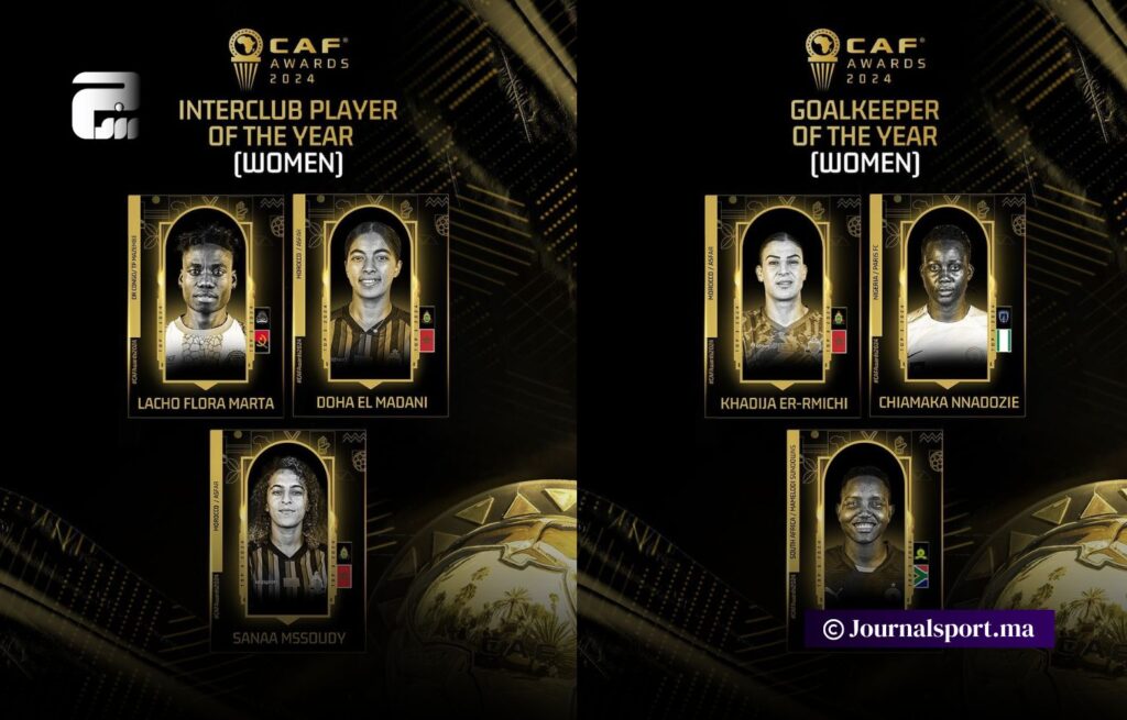 جوائز الـ”كاف”.. لاعبات المنتخب المغربي وفريق الجيش الملكي بالقائمة النهائية