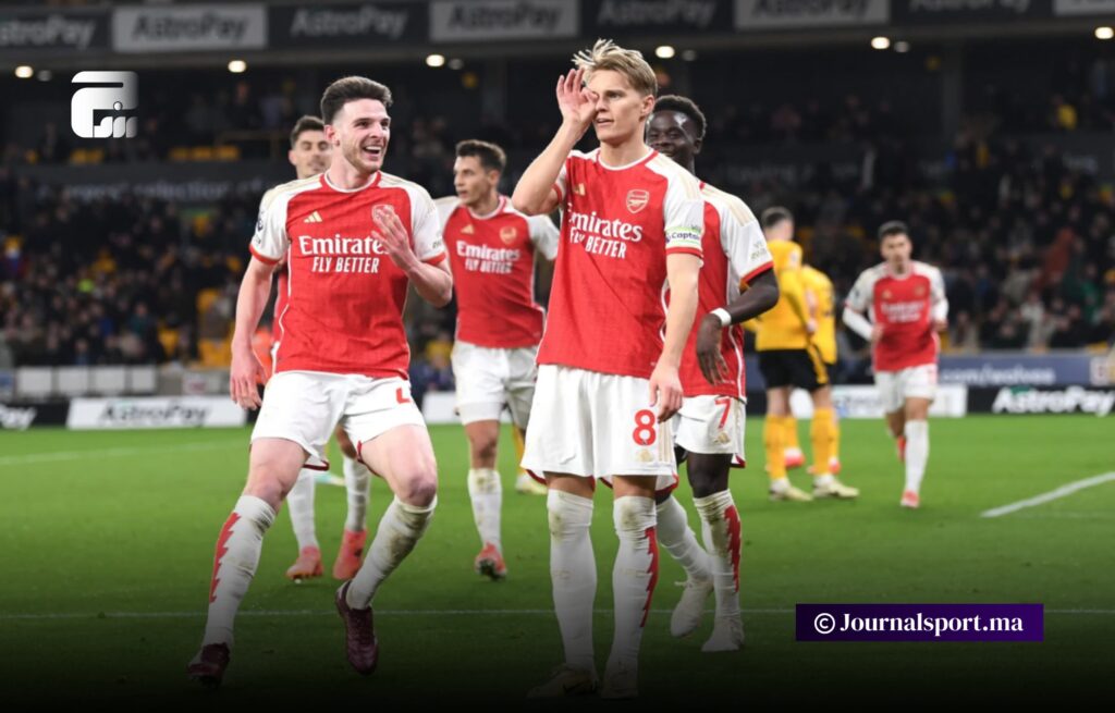 أرسنال يحافظ على آماله في الفوز باللقب بفوز صعب على ولفرهامبتون