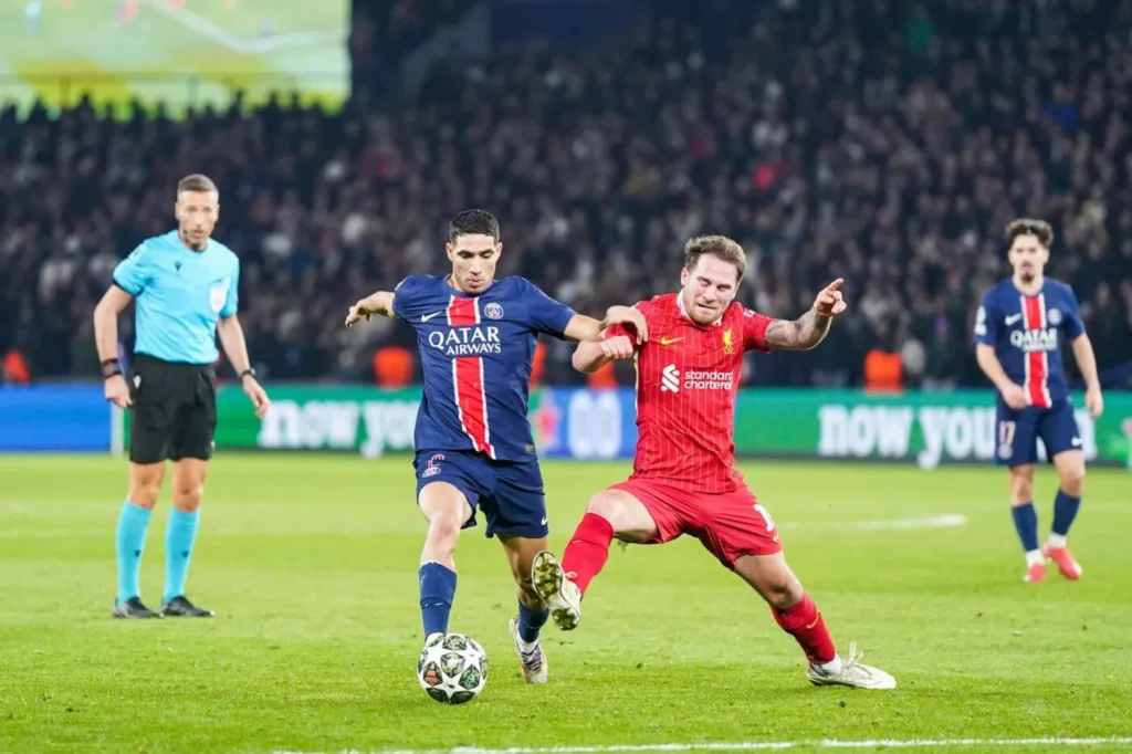 حكيمي وسان جيرمان يتحدّيان ليفربول في مسابقة أبطال أوروبا