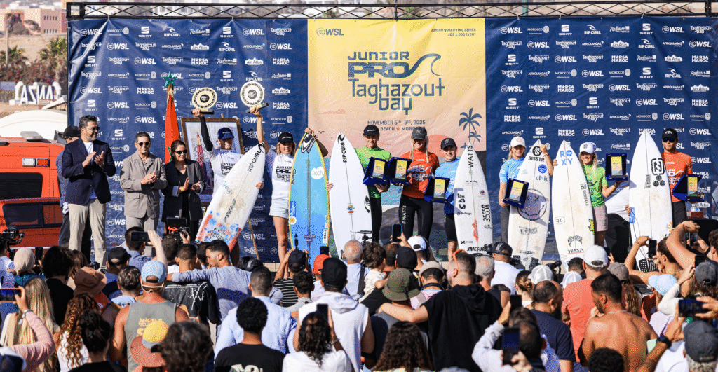هانس أودريوثولا وماريا سالغادو يتوجان بلقب Junior Pro Taghazout Bay