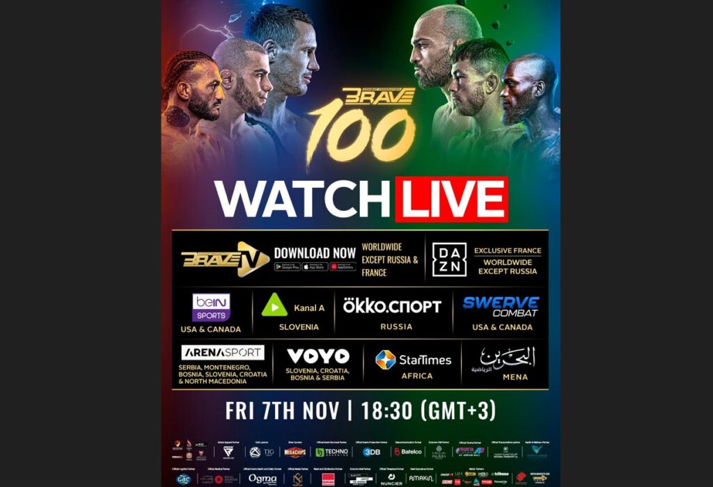 البحرين تستعد لاستضافة النسخة المئوية التاريخية من بطولة BRAVE 100