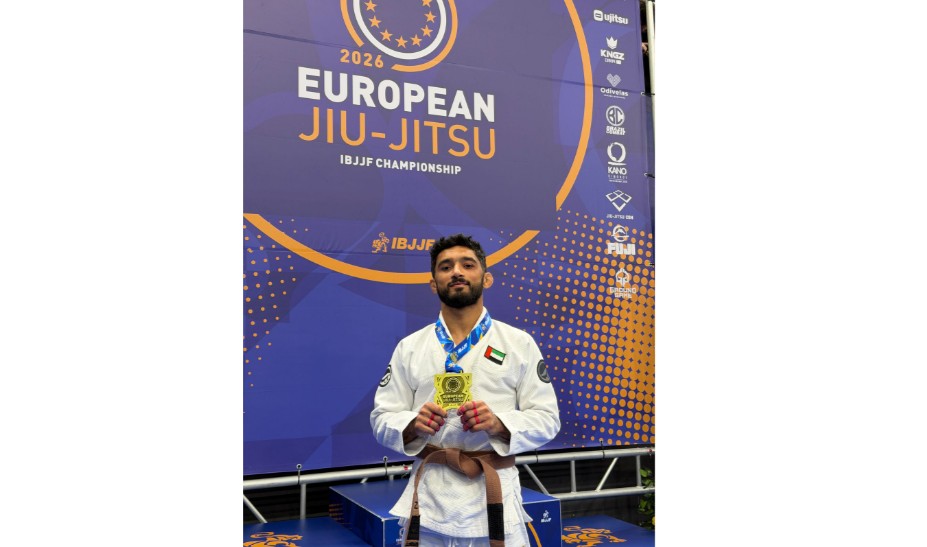 سلطان جبر يعتلي منصة التتويج الأوروبية